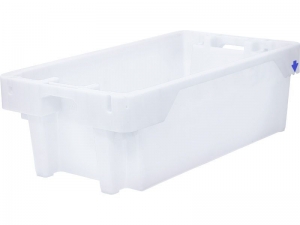 Ящик п/э рыбный 800х450х270; Fish box 40 white