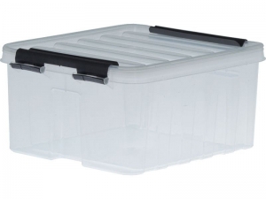 Ящик п/п 210х170х95 мм с крышкой и клипсами прозрачный Rox Box 2,5 л