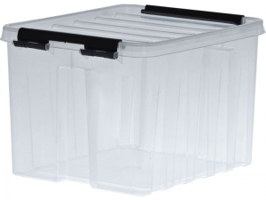 Ящик п/п 210х170х135 мм с крышкой и клипсами прозрачный Rox Box 3,5 л